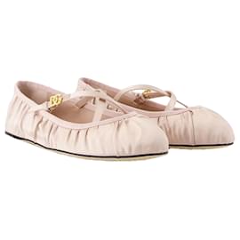 Dolce & Gabbana-Ballerinas - Dolce&Gabbana - Satin - Neutral-White