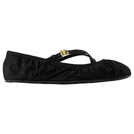Dolce & Gabbana-Ballerinas - Dolce&Gabbana - Satin - Black-Black