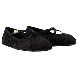 Dolce & Gabbana-Ballerinas - Dolce&Gabbana - Satin - Black-Black