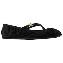Dolce & Gabbana-Ballerinas - Dolce&Gabbana - Satin - Black-Black