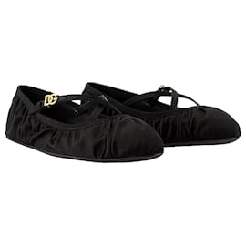 Dolce & Gabbana-Ballerinas - Dolce&Gabbana - Satin - Black-Black