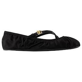 Dolce & Gabbana-Ballerinas - Dolce&Gabbana - Satin - Black-Black