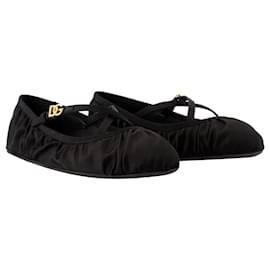 Dolce & Gabbana-Ballerinas - Dolce&Gabbana - Satin - Black-Black