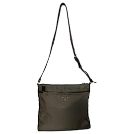 Prada-Prada Messenger Bag in Green Nylon -Green,Olive green