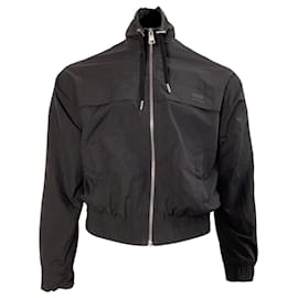 Ami-AMI Paris Ami de Cœur Windbreaker Jacket in Black Polyamide-Black