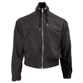 AMI Paris Windbreaker-Jacke Ami de Cœur aus schwarzem Polyamid Schwarz
