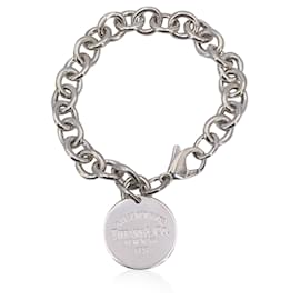 Tiffany & Co-Pulseira de tag redonda de prata esterlina-Prata