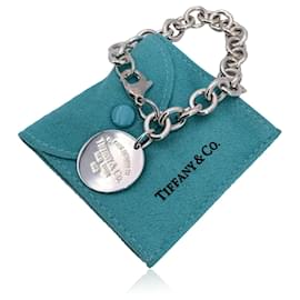 Tiffany & Co-Pulseira de tag redonda de prata esterlina-Prata