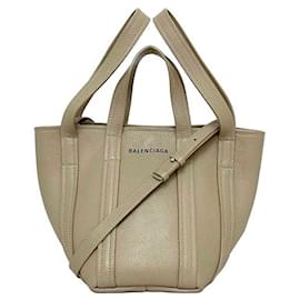 Balenciaga-Balenciaga 2-Way Tote XS Handbag-Silvery,Beige