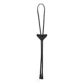 Prada-Prada Bolo Tie in Black Saffiano Leather-Black
