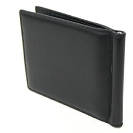 Christian Dior-Christian Dior Bi-fold Money Clip in Black Leather-Black