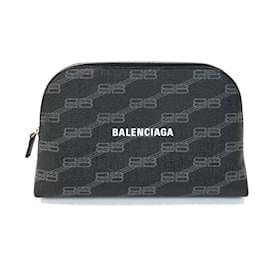 Balenciaga-Balenciaga Pouch BB Monogram-Black
