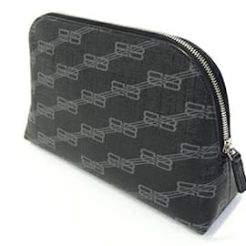Balenciaga-Balenciaga Pouch BB Monogram-Black