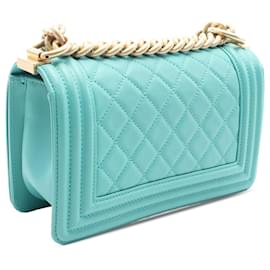 Chanel-Chanel Blue Small Quilted Lambskin Boy Flap-Blue,Other