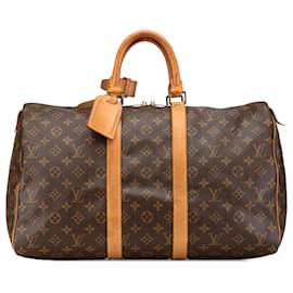 Louis Vuitton-Louis Vuitton Brown Monogram Keepall 45-Brown