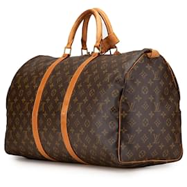 Louis Vuitton-Louis Vuitton Brown Monogram Keepall 50-Brown