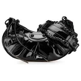 Balenciaga-Balenciaga Black Patent Motocross Le Cagole XS-Black