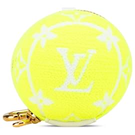 Louis Vuitton-Louis Vuitton Yellow LV Set And Match Pouch Key Ring Bag Charm-Other,Yellow