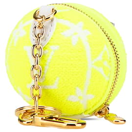 Louis Vuitton-Louis Vuitton Yellow LV Set And Match Pouch Key Ring Bag Charm-Other,Yellow
