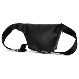 Fendi-Fendi Brown Zucca Embossed Leather Belt Bag-Brown
