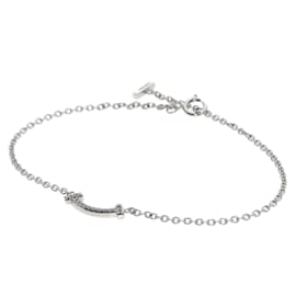 Tiffany & Co-Pulseira Mini Diamante Tiffany T Smile em Ouro Branco 18K-Outro