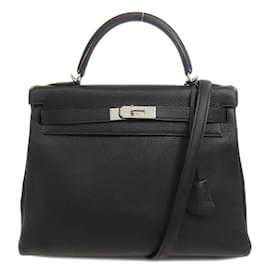 Hermès-Hermes Kelly 32 Inner Stitching Handbag-Black
