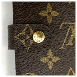 Louis Vuitton-Louis Vuitton R20005 Agenda PM Notebook Cover-Brown
