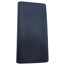 Louis Vuitton-Louis Vuitton Portefeuille Brazza Men's Long Wallet-Blue