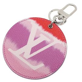 Porte-clés Miroir Initial de Louis Vuitton Rose