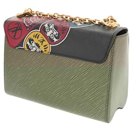 Louis Vuitton-Louis Vuitton Epi Monogram Twist MM Kansai Yamamoto Collaboration Shoulder Bag-Khaki