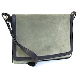 Loewe-Loewe Anagram Shoulder Bag-Black,Green,Khaki