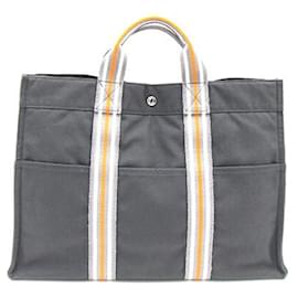 Hermès-Sac tote Fourre Tout Hermes-Marron,Orange