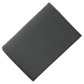 Prada-Prada Gray Leather Business Card Case-Brown