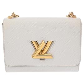 Louis Vuitton-Louis Vuitton Epi Twist MM Shoulder Bag-White