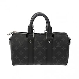 Louis Vuitton-Louis Vuitton Monogram Eclipse Keepall Bandouliere 25 Handbag-Brown,Black