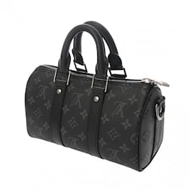 Louis Vuitton-Louis Vuitton Monogram Eclipse Keepall Bandouliere 25 Handbag-Brown,Black