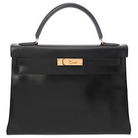 Hermès-Hermes Kelly 32 Handbag-Black