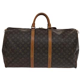 Louis Vuitton-LOUIS VUITTON Monogram Keepall 55 Boston Bag M41424 LV Auth 113019-Monogram