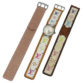 Louis Vuitton-LOUIS VUITTON Monogram Multicolor Watches 109/500 White LV Auth 115748A-White