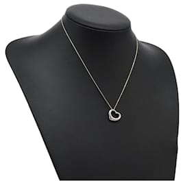 Autre Marque-TIFFANY&Co. Mini Open Heart Necklace Ag925 Silver Auth am7909-Silvery