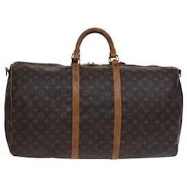 Louis Vuitton-LOUIS VUITTON Monogram Keepall Bandouliere 60 Boston Bag M41412 LV Auth yk17545-Monogram