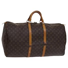 Louis Vuitton-LOUIS VUITTON Monogram Keepall 60 Boston Bag M41422 LV Auth BD363-Monogram