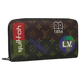 Louis Vuitton-LOUIS VUITTON Monogram Logo Story Zippy Organizer Long Wallet M67826 Auth KD044-Monogram