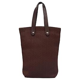 Hermès-HERMES Amedaba Diago PM Sac à main en cuir marron argent authentique bs22776-Marron,Argenté