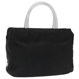 PRADA Handtasche aus schwarzem Nylon Auth KD065 Schwarz