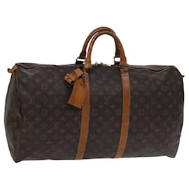 Louis Vuitton-LOUIS VUITTON Monogram Keepall 55 Boston Bag M41424 LV Auth MY056-Monogram