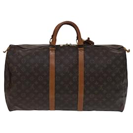 Louis Vuitton-LOUIS VUITTON Monogram Keepall 55 Boston Bag M41424 LV Auth MY056-Monogram