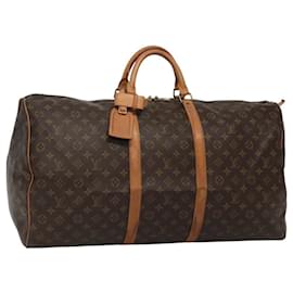 Louis Vuitton-LOUIS VUITTON Monogram Keepall 60 Boston Bag M41422 LV Auth yb776-Monogram