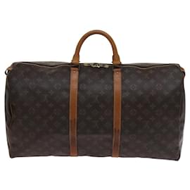 Louis Vuitton-LOUIS VUITTON Monogram Keepall 55 Boston Bag M41424 LV Auth BD364-Monogram