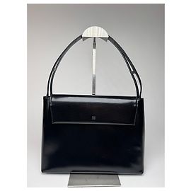 Bolsa de couro envernizado 4G vintage da Givenchy preta Preto